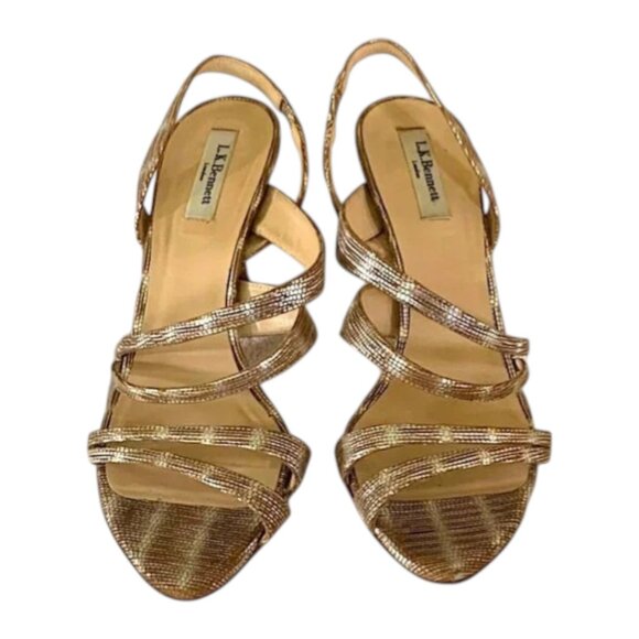 LK Bennet Lizard Embossed Lourdes Sandals Size 9/9.5 - Picture 1 of 11